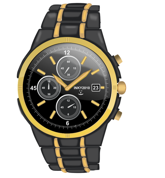 Men's Analog Watch with Black Resin Band