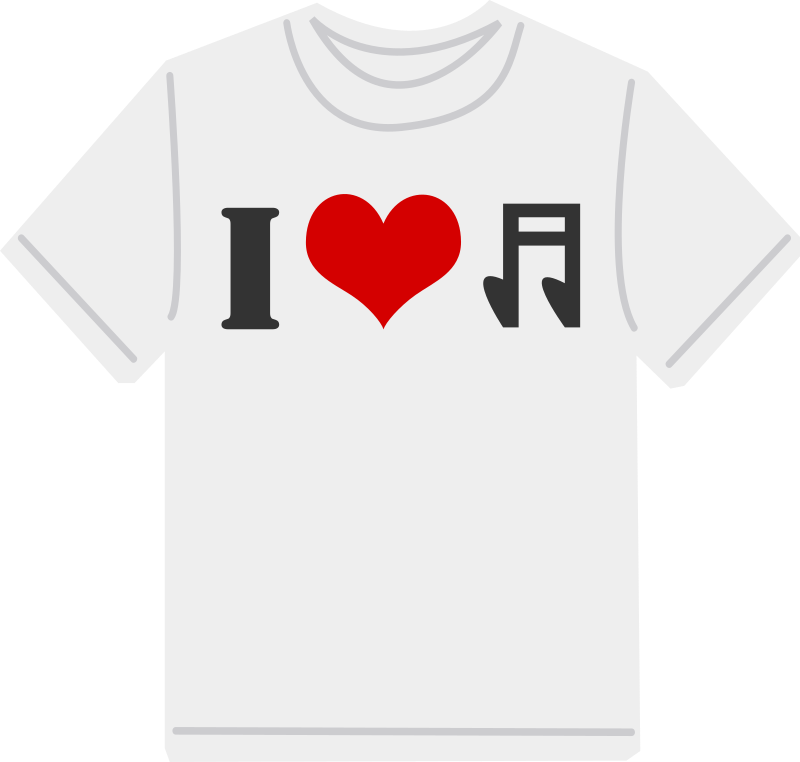 I Love Music T-Shirt Cotton