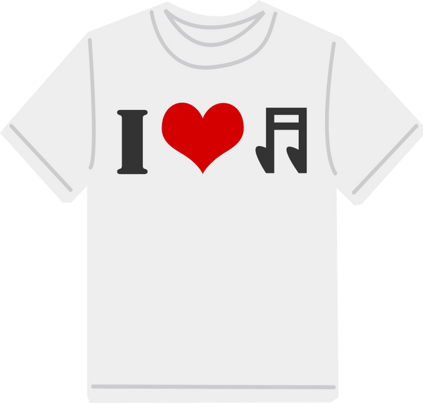 I Love Music T-Shirt Cotton